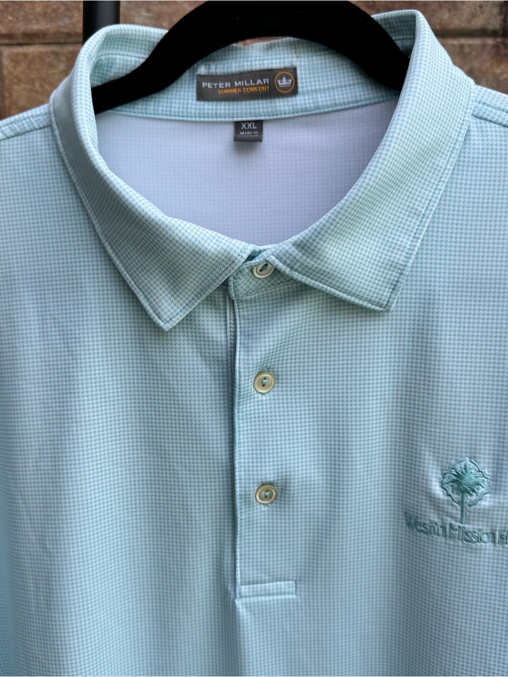 Peter Millar Men's Light Mint Green Summer Comfort Polo Shirt